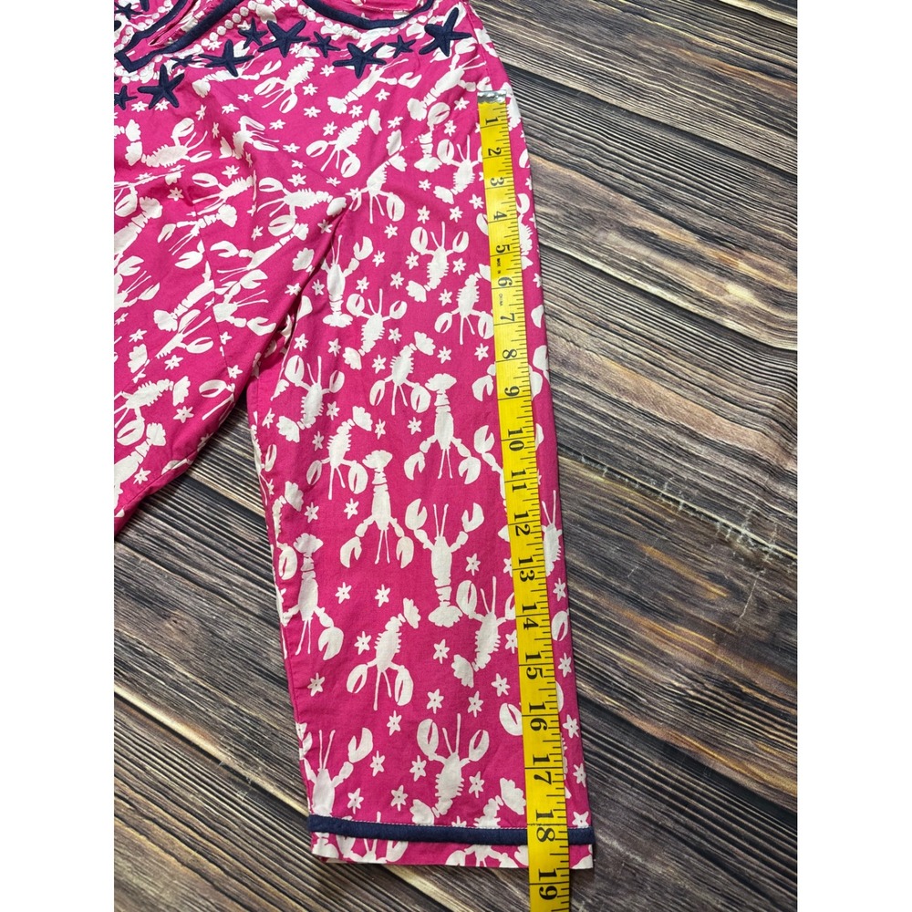 Talbots Tunic Top Womens 1X Pink Lobster Starfish Cotton Nautical 3/4 Sleeve - Picture 8 of 14